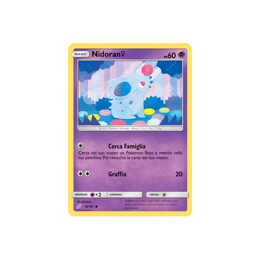 Nidoran 54/181 Normale | Cloclorinda.it Nidoran 54/181 Normale | Cloclorinda.it