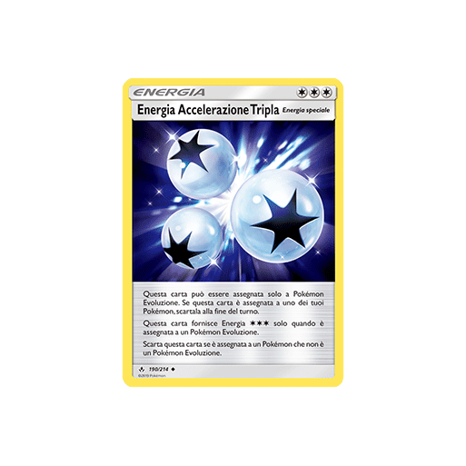 Energia Accelerazione Tripla 190/214 Holo Reverse | Cloclorinda.it Energia Accelerazione Tripla 190/214 Holo Reverse | Cloclorinda.it