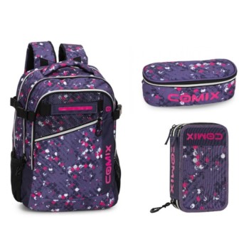 Zaino Organizzato + Astuccio 3 Zip + Astuccio Ovale COMIX WBS POINT | Cloclorinda.it