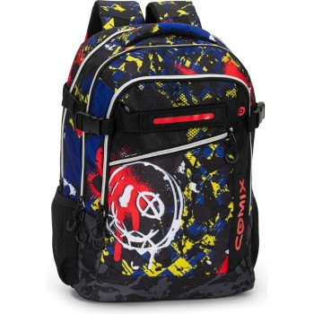 Zaino Organizzato + Astuccio 3 Zip + Astuccio Ovale COMIX WBS SKULL | Cloclorinda.it