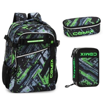 Zaino Organizzato + Astuccio 3 Zip + Astuccio Ovale COMIX WBS SCRATCH | Cloclorinda.it