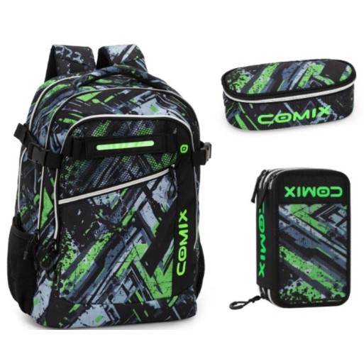 Zaino Organizzato + Astuccio 3 Zip + Astuccio Ovale COMIX WBS SCRATCH | Cloclorinda.it Zaino Organizzato + Astuccio 3 Zip + Astuccio Ovale COMIX WBS SCRATCH | Cloclorinda.it
