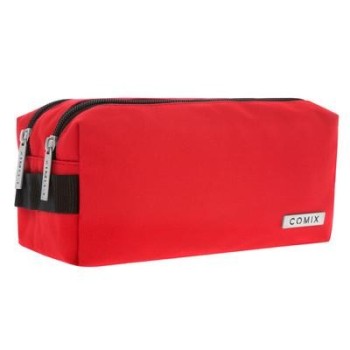 Astuccio 2 Zip COMIX Monocolore  Rosso | Cloclorinda.it