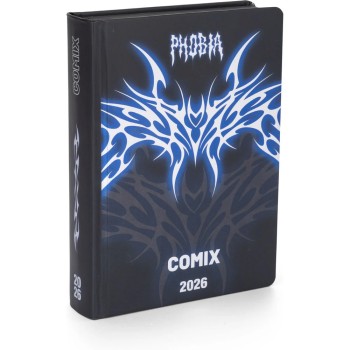 Diario 16 Mesi 2025/26 - COMIX Limited Edition - Giornaliero Nero/Blu | Cloclorinda.it