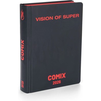 Diario 16 Mesi 2025/26 - COMIX Limited Edition - Giornaliero Nero/Rosso | Cloclorinda.it