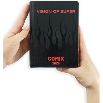 Diario 16 Mesi 2025/26 - COMIX Limited Edition - Giornaliero Nero/Rosso | Cloclorinda.it