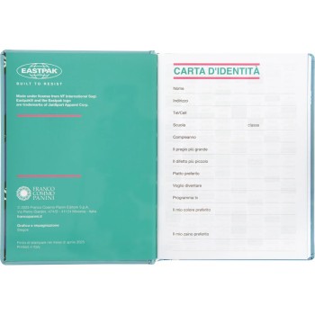 Agenda 13 Mesi 2025/26 - Eastpak - Giornaliera Azzurro | Cloclorinda.it