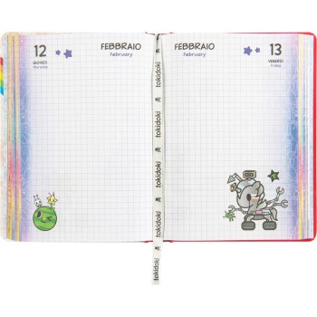 Diario 12 Mesi 2025/26 - Tokidoki - Giornaliero Rosso | Cloclorinda.it