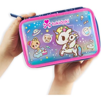 Astuccio 3 zip Tokidoki Blu | Cloclorinda.it