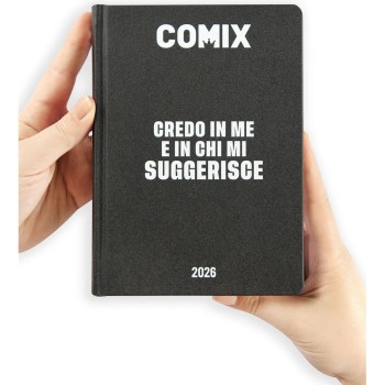 Diario 16 Mesi 2025/26 - COMIX - Giornaliero Standard Nero/Bianco | Cloclorinda.it