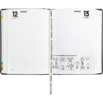 Diario 16 Mesi 2025/26 - COMIX - Giornaliero Standard Nero/Bianco | Cloclorinda.it