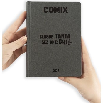 Diario 16 Mesi 2025/26 - COMIX - Giornaliero Standard Charcoal | Cloclorinda.it