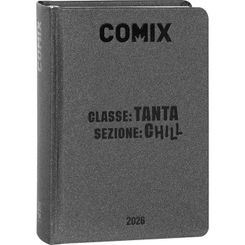Diario 16 Mesi 2025/26 - COMIX - Giornaliero Mini Charcoal | Cloclorinda.it