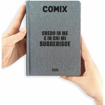 Diario 16 Mesi 2025/26 - COMIX - Giornaliero Mini Grigio | Cloclorinda.it