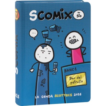 Diario 16 Mesi 2025/26 - COMIX Scottecs by Sio - Giornaliero Blu | Cloclorinda.it