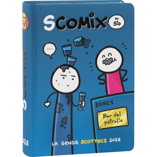 Diario 16 Mesi 2025/26 - COMIX Scottecs by Sio - Giornaliero Blu | Cloclorinda.it