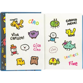 Diario 16 Mesi 2025/26 - COMIX Scottecs by Sio - Giornaliero Blu | Cloclorinda.it