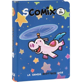 Diario 16 Mesi 2025/26 - COMIX Scottecs by Sio - Giornaliero Blu Unicottero | Cloclorinda.it