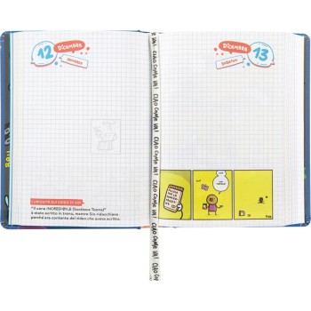 Diario 16 Mesi 2025/26 - COMIX Scottecs by Sio - Giornaliero Blu Unicottero | Cloclorinda.it