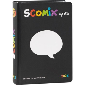 Diario 16 Mesi 2025/26 - COMIX Scottecs by Sio - Giornaliero Nero | Cloclorinda.it
