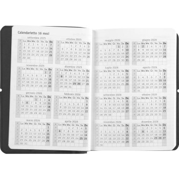 Diario 16 Mesi 2025/26 - COMXI U Yourself - Giornaliero Mini Nero | Cloclorinda.it
