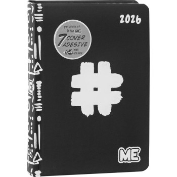 Diario 16 Mesi 2025/26 - ME - Giornaliero Nero | Cloclorinda.it