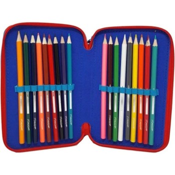 Astuccio Scuola 3 Zip Mickey Mouse Completo  | Cloclorinda.it