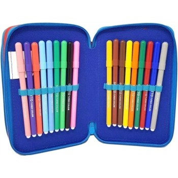 Astuccio Scuola 3 Zip Mickey Mouse Completo  | Cloclorinda.it