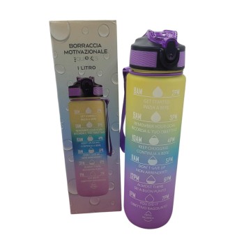 BORRACCIA MOTIVAZIONALE 1L BLU GIALLO VIOLA MIX AND MATCH | Cloclorinda.it