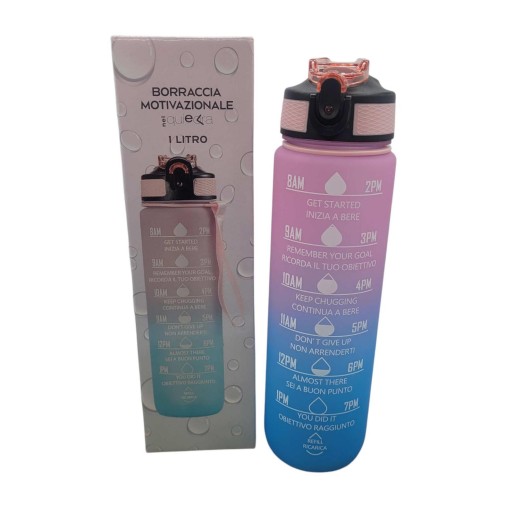 BORRACCIA MOTIVAZIONALE 1L ROSA CELESTE MIX AND MATCH | Cloclorinda.it BORRACCIA MOTIVAZIONALE 1L ROSA CELESTE MIX AND MATCH | Cloclorinda.it