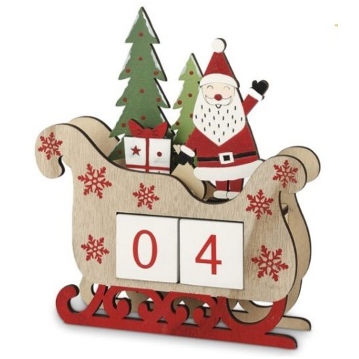 Calendario Avvento Slitta in Legno | Cloclorinda.it