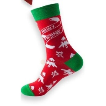Calza in cotone con motivo Natalizio | Cloclorinda.it