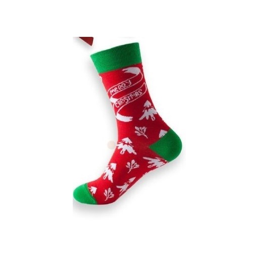 Calza in cotone con motivo Natalizio | Cloclorinda.it