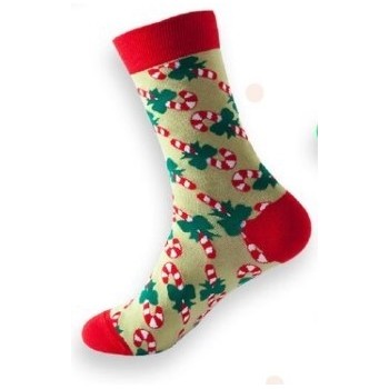 Calza in cotone con motivo Natalizio | Cloclorinda.it