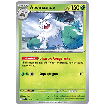 Abomasnow 011/193 | Cloclorinda.it