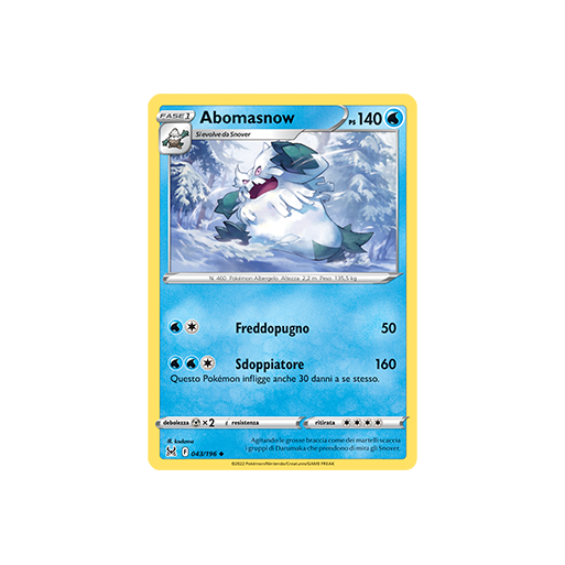 Abomasnow 043/196 | Cloclorinda.it