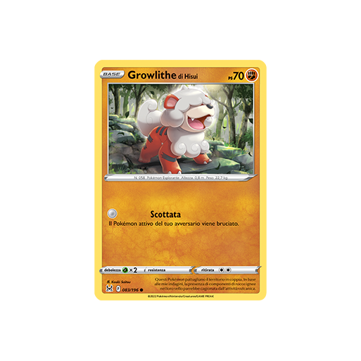 Growlithe di Hisui 083/196 | Cloclorinda.it