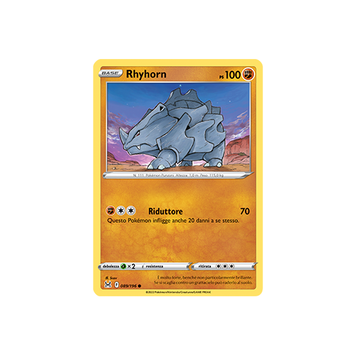 Rhyhorn 089/196 | Cloclorinda.it