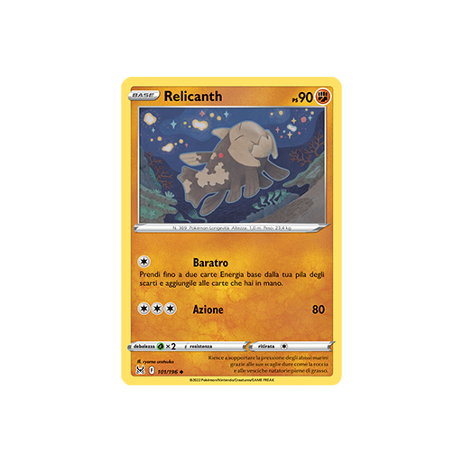 Relicanth 101/196 | Cloclorinda.it