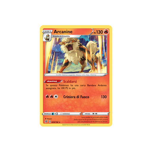Arcanine 028/192 | Cloclorinda.it