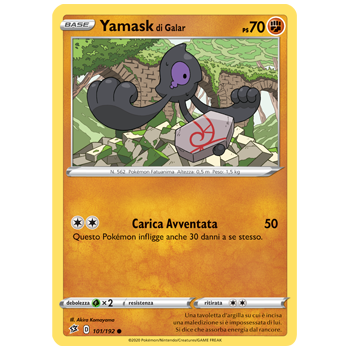 Yamask di Galar 101/192 | Cloclorinda.it