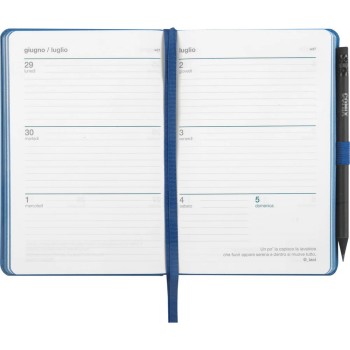 Agenda 12 Mesi 2026 Medium Settimanale - Agende COMIX Blu | Cloclorinda.it