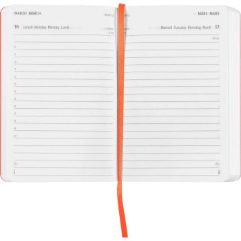 Agenda 12 Mesi 2026 Mini Giornaliera - Kaos Nero/Arancione | Cloclorinda.it
