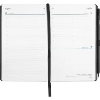 Agenda 12 Mesi 2026 Large Giornaliera - Agende COMIX Nero | Cloclorinda.it