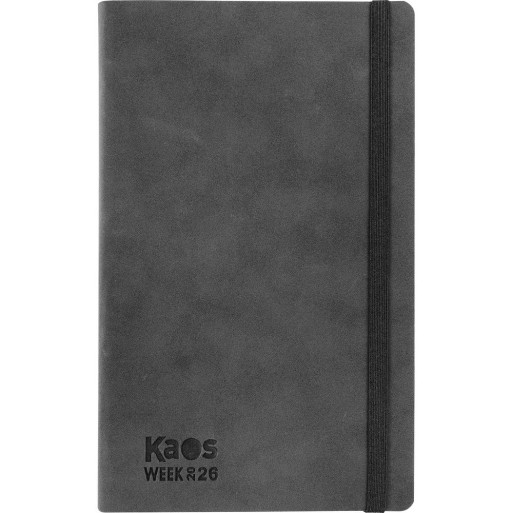 Agenda 12 Mesi 2026 Large Settimanale - Kaos Nero | Cloclorinda.it