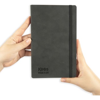 Agenda 12 Mesi 2026 Large Settimanale - Kaos Nero | Cloclorinda.it