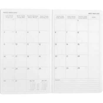 Agenda 12 Mesi 2026 Large Settimanale - Kaos Nero | Cloclorinda.it