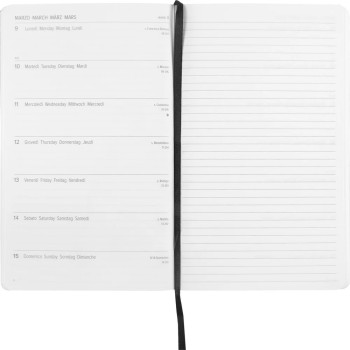 Agenda 12 Mesi 2026 Large Settimanale - Kaos Nero | Cloclorinda.it