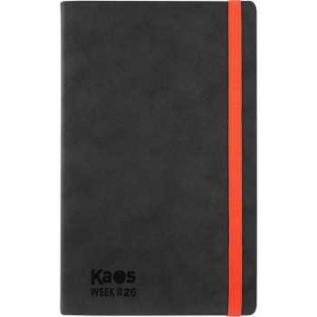 Agenda 12 Mesi 2026 Large Settimanale - Kaos Nero/Arancione | Cloclorinda.it