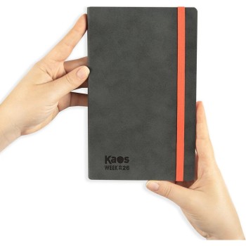 Agenda 12 Mesi 2026 Large Settimanale - Kaos Nero/Arancione | Cloclorinda.it